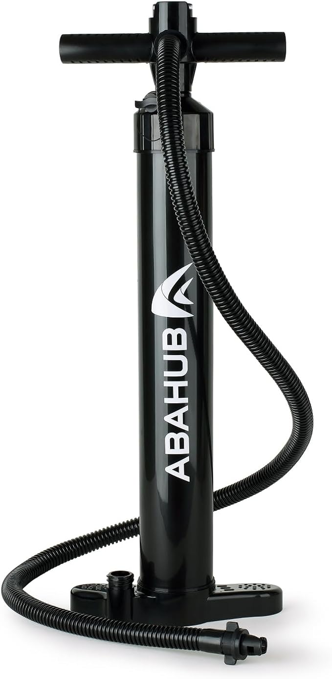 Abahub SURF Hand Pump for Inflating Stand Up Paddleboards，Inflatable Paddle Boards， or Kayaks - Dual Action High Pressure Pump with Gauge