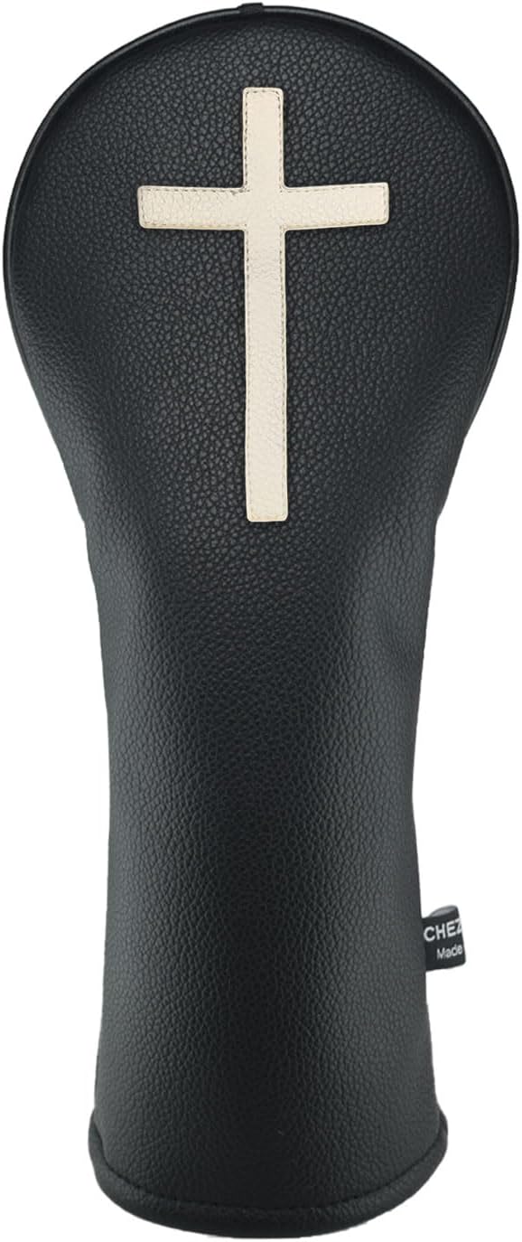 Cross PU Leather Golf Club Covers Driver Headcovers Fairway Woods Hybrid Protector with Interchangeable Number Tag