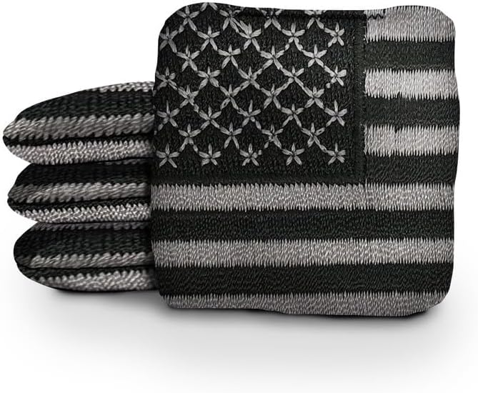 Slick Woody's Official Brand Beer + American Flag Cornhole Bags – Resin-Filled Tournament Performance with Dual Sided Professional Use Fabric- Set of 8