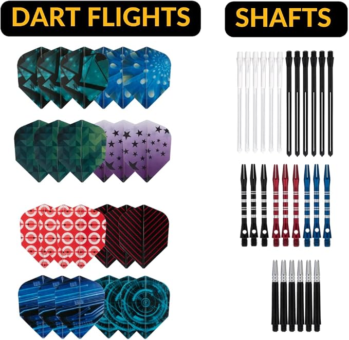 Deluxe Darts Tune up Kit Box | Flights, Sharpener, Shafts, O-Rings, Flight Savers, Accessories (10447-Deluxe)