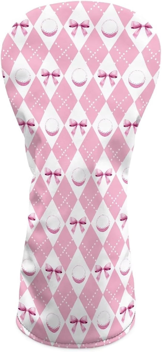 Rnyleeg Golf Club Head Covers for Women Driver Head Cover Leather Fairway Wood Headcover Hybrid Headcovers for Golf Clubs