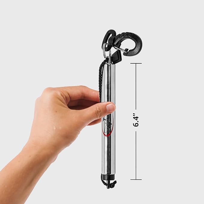 Diving Shaker Rattle Stick with Magnet - 6.5" Stainless Steel, Magnetic Mute System - Scuba Noice Maker, Underwater Shaker, Signal Communication Device