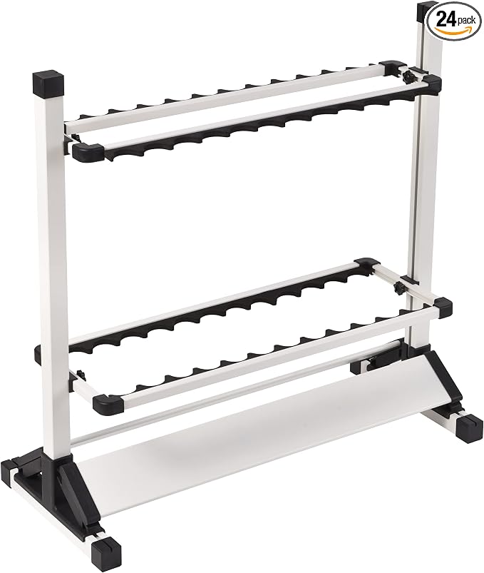 JOYWAVE Fishing Rod Holders,Aluminium Fishing Pole Holders,Portable Fishing Rod Rack,Holds Up to 24 Rods,Fishing Pole Vertical Ground Display Rack