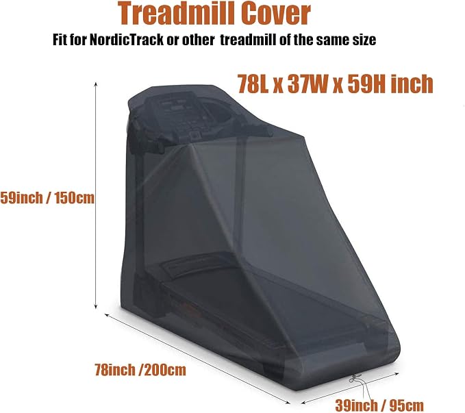 Treadmill Cover for T Series, Treadmill Covers Waterproof Outdoor for Home, Exercise Equipment Cover Indoor & Outdoor