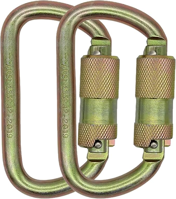 Heavy Duty Auto Locking Carabiner 30KN(6500LBS) UIAA Certified Climbing Carabiners Clips for Rock Climbing, Camping, Rappelling, Hunting, Rescue Equipment