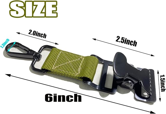 ZHIRONGFA Firefighter Glove Clip Glove Holder for Work Golf Glove Clip Heavy-Duty Firefighter Glove Clip with Reflective Webbing for EMT & Construction Firefighter Accessories near Me 5 Pack (Green)