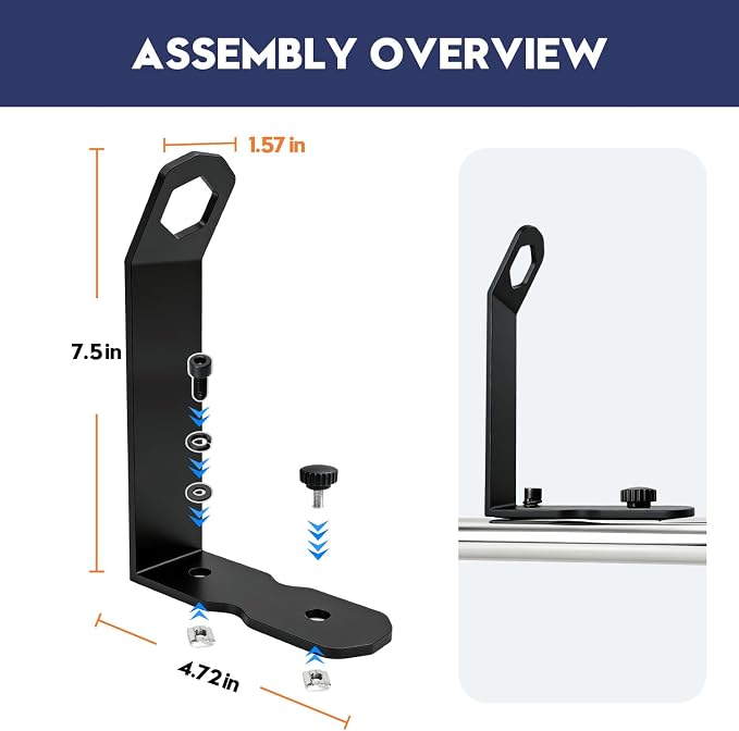 Extended Load Stops for T-Slot Cross Bars 4-Pack, Stainless Steel Replacement with Secure Locking Clamps- Compatible with Roof Racks for Kayak, Canoe, Ladder, Ski, Surfboard, Paddleboard, Snowboard