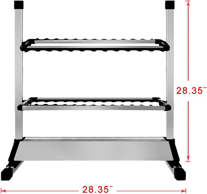 Fishing Rod Rack - Aluminum Alloy Rod Holder, Holds Up to 24 Rods, Fishing Pole Storage Organizer for Garage or Home
