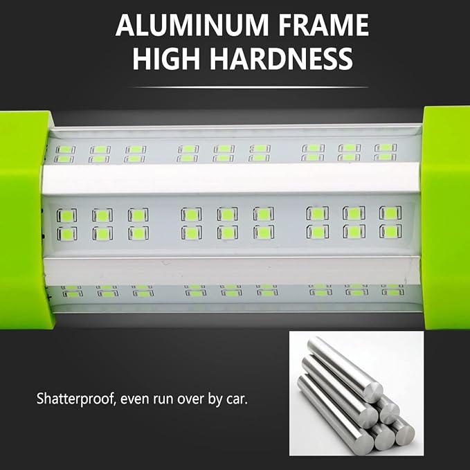 70W 130W DC 12V IP68 Waterproof Aluminum High Power Glowing Boat Fish Attractants Lure Green Submersible Fishing Lights LED Underwater For At Night Snook Crappie with Battery Clips Cigarette Charger Plug