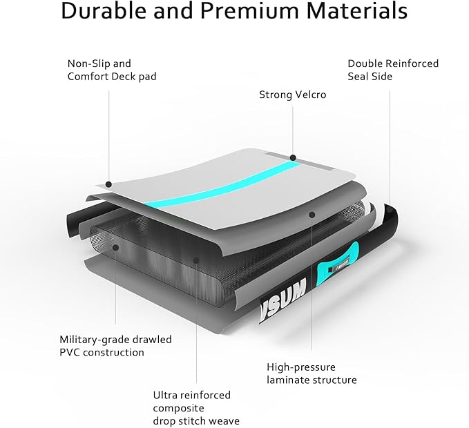 AWSUM Inflatable Gymnastics Mat 10ft/13ft/16ft/20ft/23ft Training mat 4/8 inches Thick tumbling mat with Electric Pump for Home/Gym/Outdoor