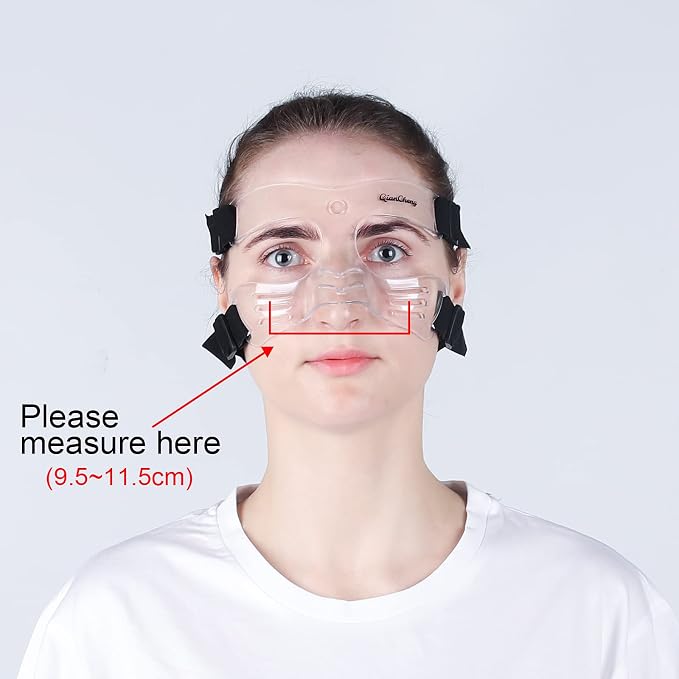 Nose Guard Face Shield for Broken Nose for Women Teenagers, Protective Face Mask L5 Medium Size with Padding, QC-L5-M