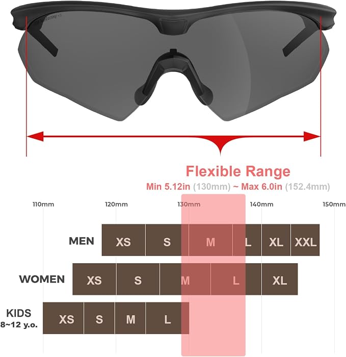 HTS HUNTERSKY S53 Anti Fog Tactical Shooting Range Safety Glasses ANSI Z87.1 Ballistic Eye Protection Hunting Airsoft Riding