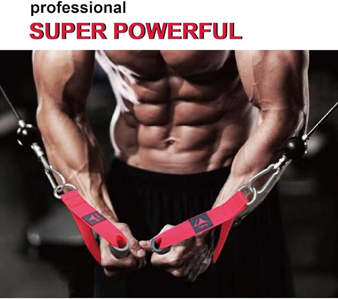 Heavy Duty Gym Workout Handles Attachment for Cable Machine,Resistance Band,Pulley System Home Exercise Equipment, Comfortable and Stronger Grip