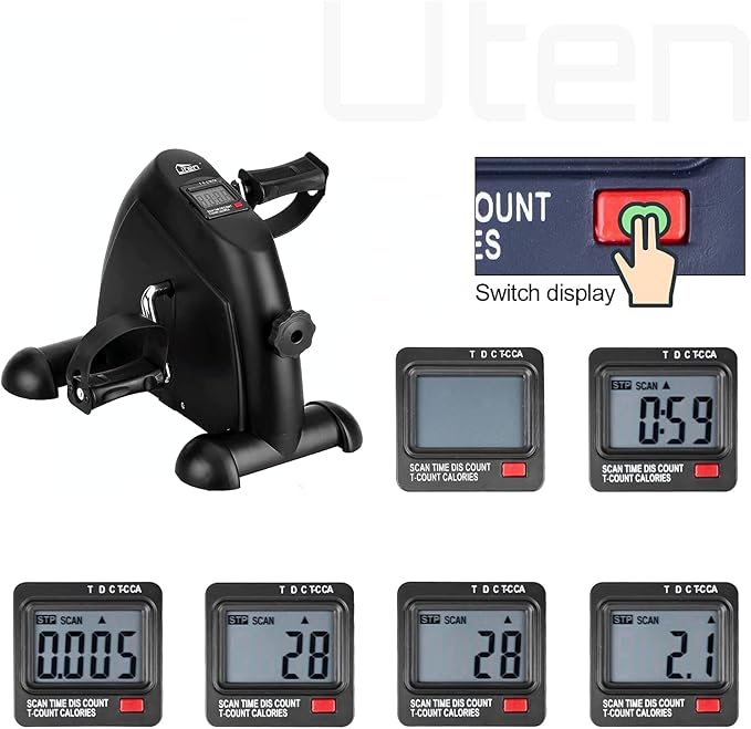 Mini Exercise Bike, Uten Under Desk Bike Pedal Exerciser, Peddler Exerciser