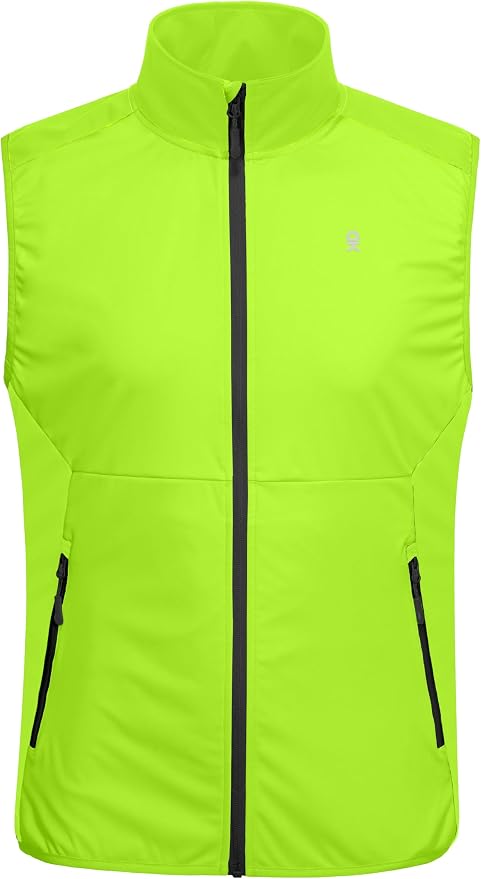 Little Donkey Andy Men's Water-resistant Outerwear Vests, Stretch Windproof Vest for Cycling, Running, Golf