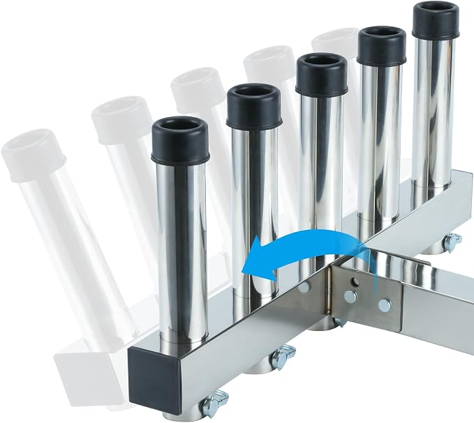 Njnzhto Stainless Steel Hitch Fishing Rod Holder,Hitch Mount Rod Holder,One Piece Welding, with Buffer Foam,5 Link Tube for 2" Hitch Receivers with Anti Drop Quick Release Pin,Rod Rack for Hitch