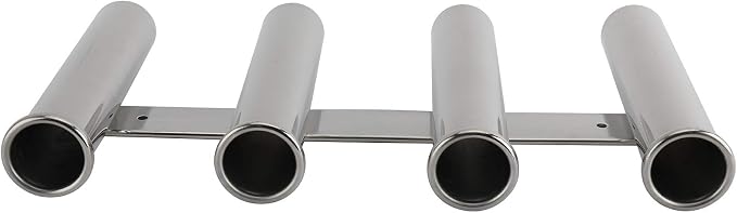 YaeMarine Fishing Rod Holder 316 Stainless Steel Fishing Rod Rack 3Tube/4Tube/5Tube/6Tube Mirror Finish for Marine Boat Yacht Camper