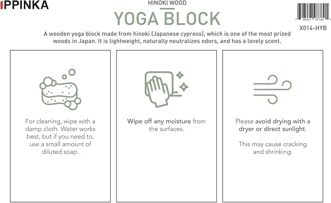 Yoga Block Made from Japanese Hinoki Wood