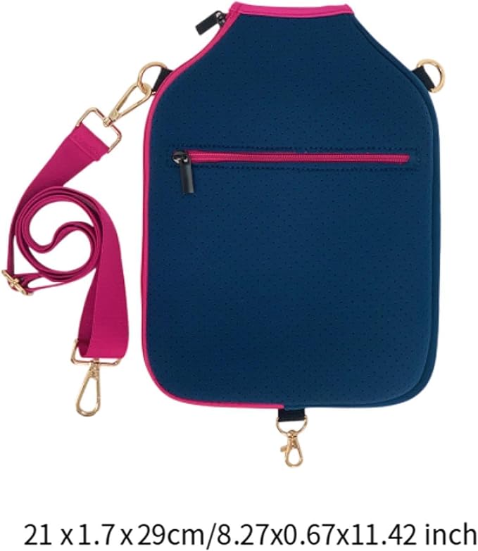 harayaa Pickleball Racket Cover Neoprene Protective Paddle Storage Carrier Pouch with Zipper And Detachable Adjustable Shoulder Strap Suitable for Facility Tr