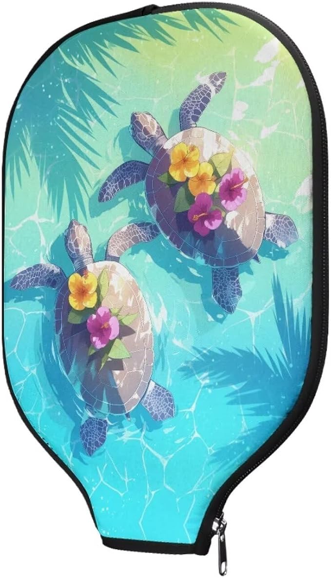 Blue Camo Corgi Pattern Print Pickleball Paddle Covers Only Paddles Holder Sleeve Fits Most Rackets