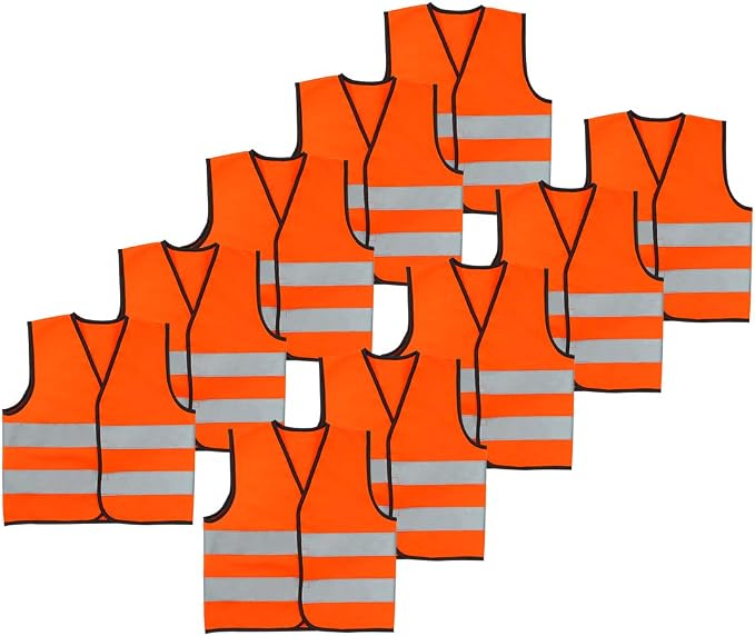 AIEOE Kids High Visibility Safety Vest Reflective Running Lightweight Traffic Walking Breathable Construction Vest