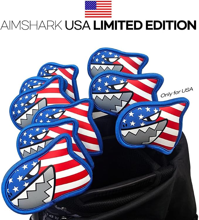 USA Limited Edition Golf Iron Covers / 9pcs Set/Golf Head Covers/Golf Club Covers (USA)