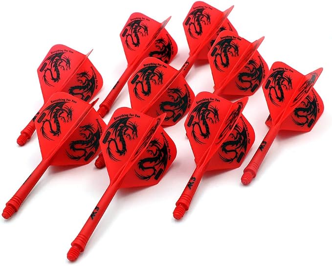 CUESOUL 3 Sets Integrated Dart Shaft and Flights,Dart Shaft Length 21mm/28mm/33mm