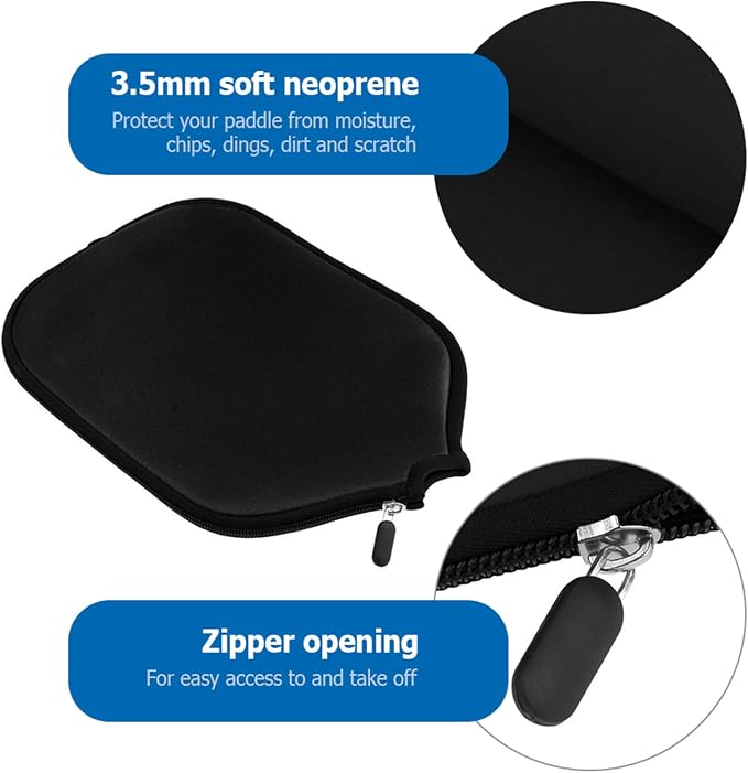 lyrlody Paddle Cover Neoprene Case Dirt Scratch Zipper Closure Fits Most Paddles