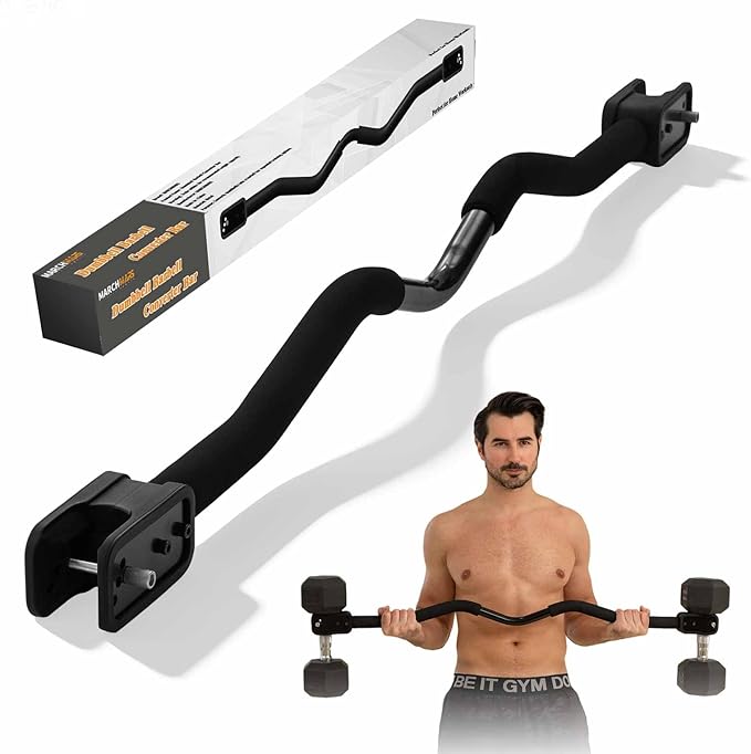 Dumbbell Barbell Converter Bar, Adjustable Dumbbell Bar for Home Gym, Compatible with Most Dumbbells, All-Metal Dumbell to Barbell Converter for Weight Lifting and Strength Training