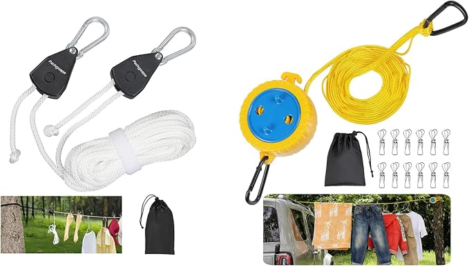 Retractable Camping Clothesline, Portable Travel Clothes Line