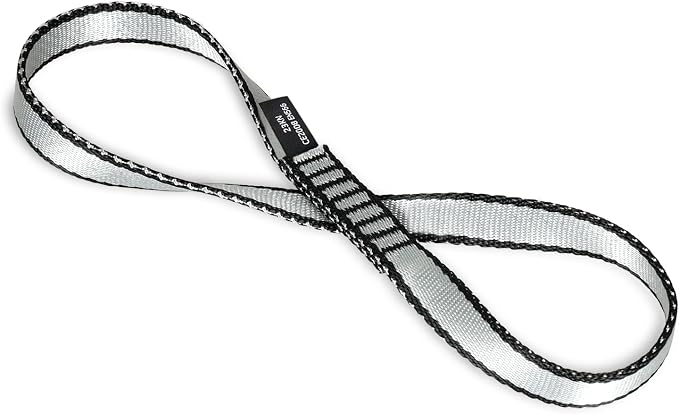 18MM Nylon Climbing Sling Runner - 23KN CE2008/EN566 Certified Outdoor Climbing Webbing for Rock Climbing, Rappelling, Mountaineering, Swing Gear, Outdoor Adventures & Emergency Anchoring