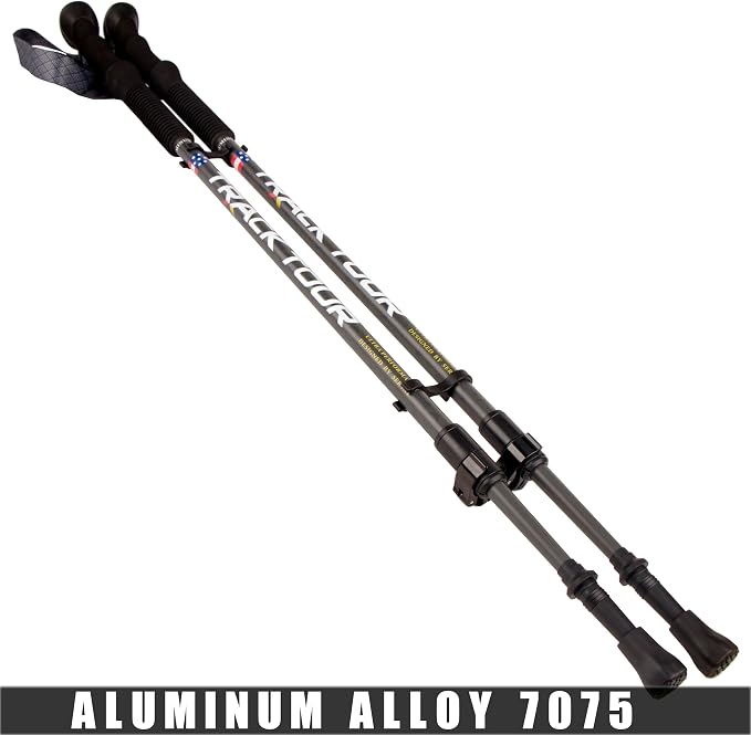 Carbon Fiber Trekking Poles Ultra Lightweight Hiking Poles Walking Sticks with Cork and EVA Foam Grips Quick Adjustable Flip Locks