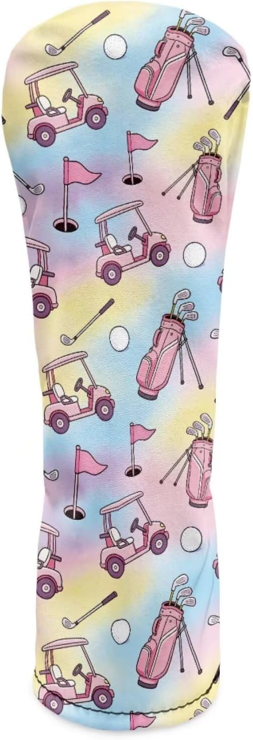 Rnyleeg Golf Club Head Covers for Women Driver Head Cover Leather Fairway Wood Headcover Hybrid Headcovers for Golf Clubs