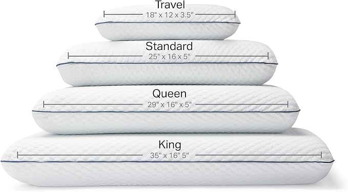 Weekender Cooling Gel Memory Foam Pillow for Sleeping – King Size, Ventilated Cooling Pillow for Side & Back Sleepers, Neck & Shoulder Support, Medium Firm, Washable Cover