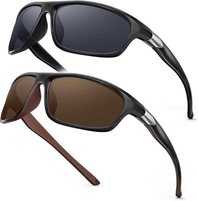 SKYOAK Scratch/Saltwater Resistant/Anti-stain Coating Polarized Lens Sports Sunglasses Men Women TR90 Wrap Around Sun Glasses