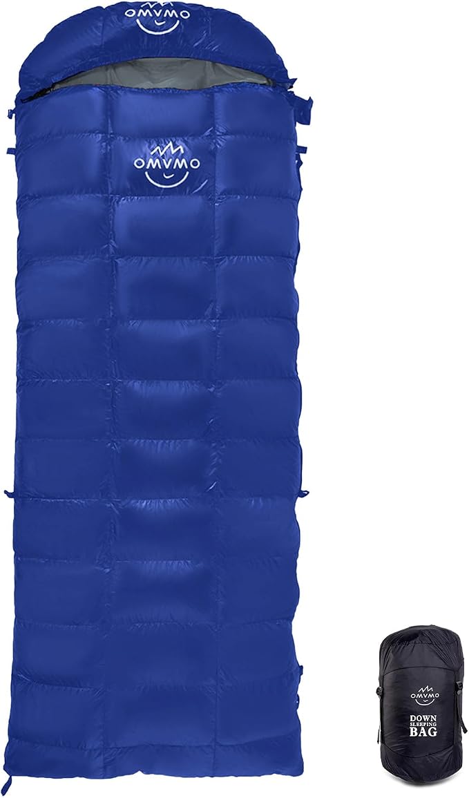 0 20 Degrees F Down Sleeping Bag for Adults,4 Season Rectangle Down Sleeping Bag for Camping Hiking