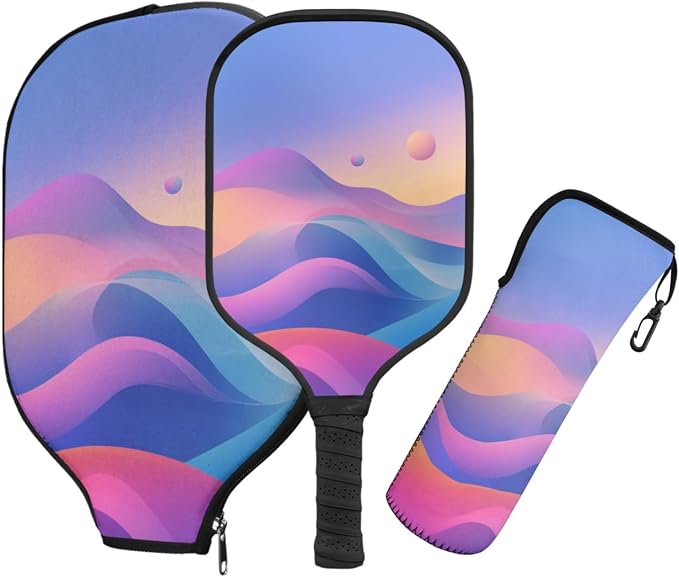 Pickleball Paddles Set 3PCS Pickleball Paddle Case Pickleball Racket Pickleball Bag Ideal for Beginners Gifts