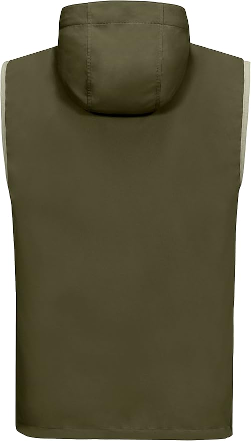 Little Donkey Andy Men's Lightweight Softshell Vest Windproof Sleeveless Jacket for Travel Hiking Running Golf