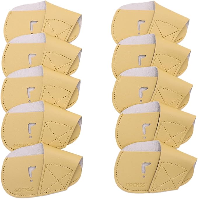 I Golf Iron Headcovers 10pcs PU Fit Both Right-Handed Clubs Golf Club Protector for Titleist Callaway Ping Taylormade Fit More Brands Golf Iron.