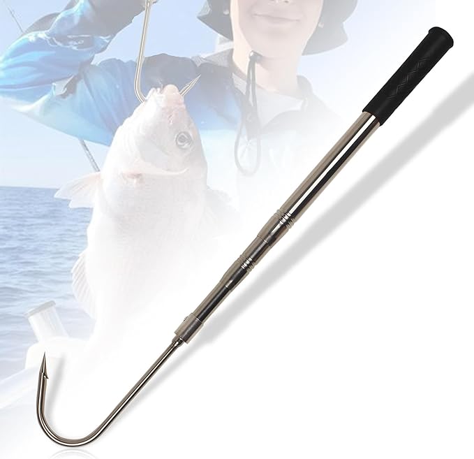 Dutiplus Telescopic Fish Gaff with 1~5 Teeth Assorted harpoons Barbed, Sea and Ice Fishing Spear Gig for Hunting Fish Frog Mole