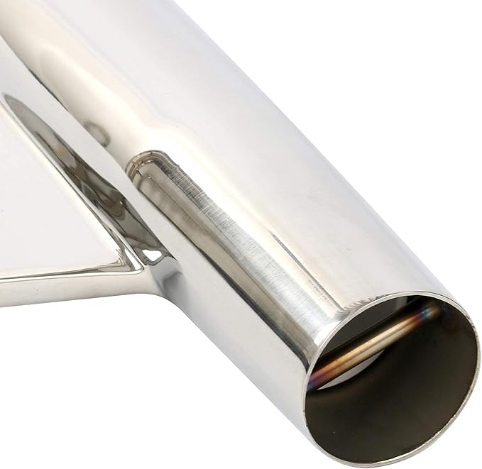 Amarine Made 2-Pack Stainless Fishing Rod Holder Angeled and Flared with Liner - 1/3" Coped Blade, 1-3/4" Inner Diameter White Liner