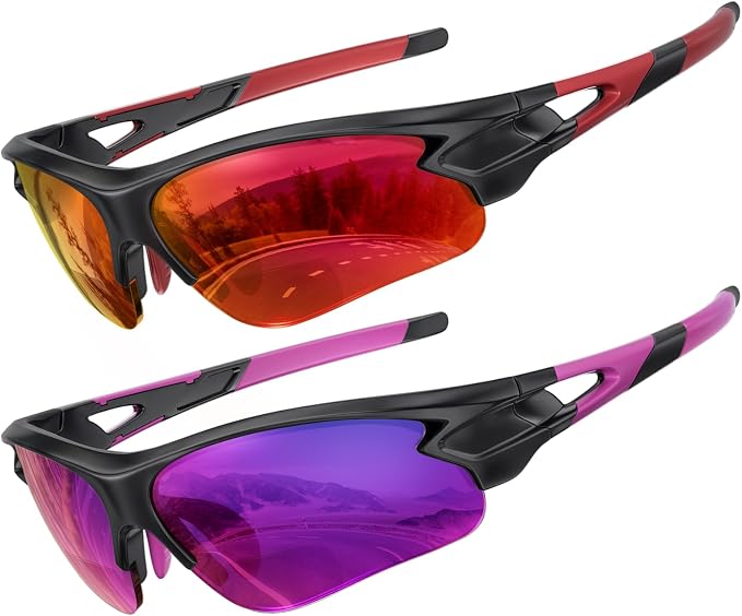 Attractive Bifocal Sunglasses for Women, Durable TR90 Semi Rimless Wrap Around Design Sun Readers, Near-Far Sun Glass Built in Outdoor Sports/Driving, +2.0x