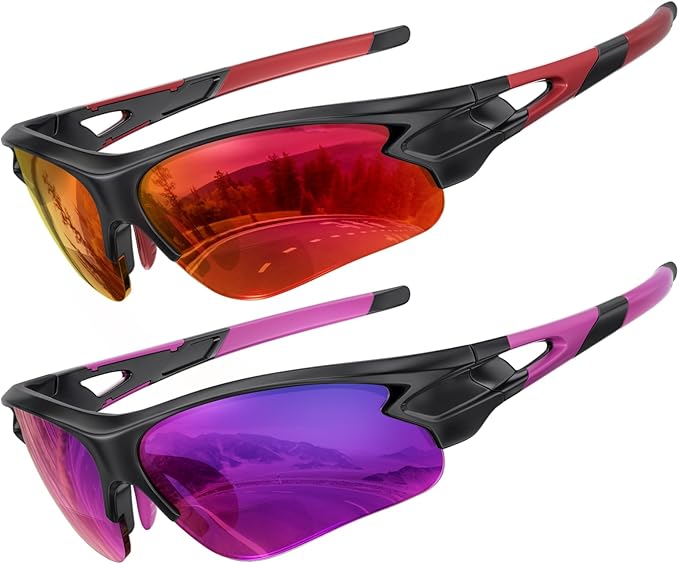 Attractive Bifocal Reading Sunglasses for Women, Durable TR90 Semi Rimless Wrap Around Design Sun Readers, UV400 Near-Far Sun Glass Built in Sports/Driving/Finshing, 3.0x