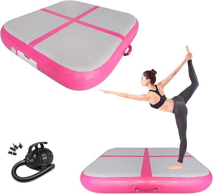 Air Mat Tumble Track, Gymnastics Mats Tumbling Track with Electric Air Pump for Home Use Cheerleading Training Kids Gym Yoga