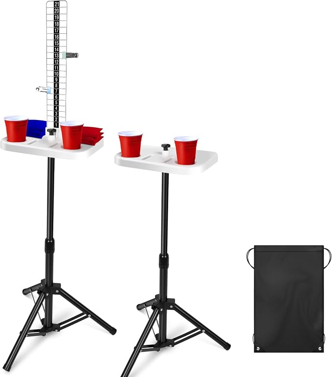 Cornhole Scoreboard Bold Base 2 Sets Cornhole Score Keeper with Cup Holder Corn Hole Game Accessories for Outside, Yard Game