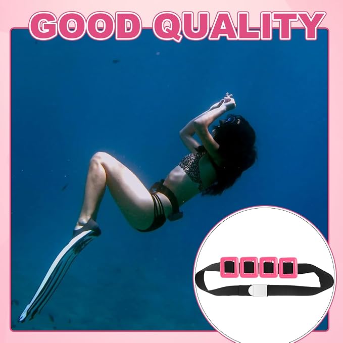 4 Pcs Scuba Weight Belt,Dive Weight Belt,Nylon Coated Dive Weights Block,2.2LB Scuba Weights,Freediving Weighted Dive Belts with Metal Block Buckle for Free Diving Spearfishing