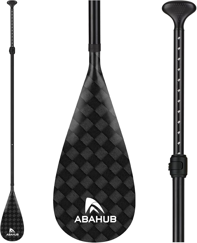 Abahub 3-Piece Stand up Paddles, Lightweight Paddleboard Paddle Oars for Paddleboard, Adjustable Aluminum Alloy Shaft 68" - 84"
