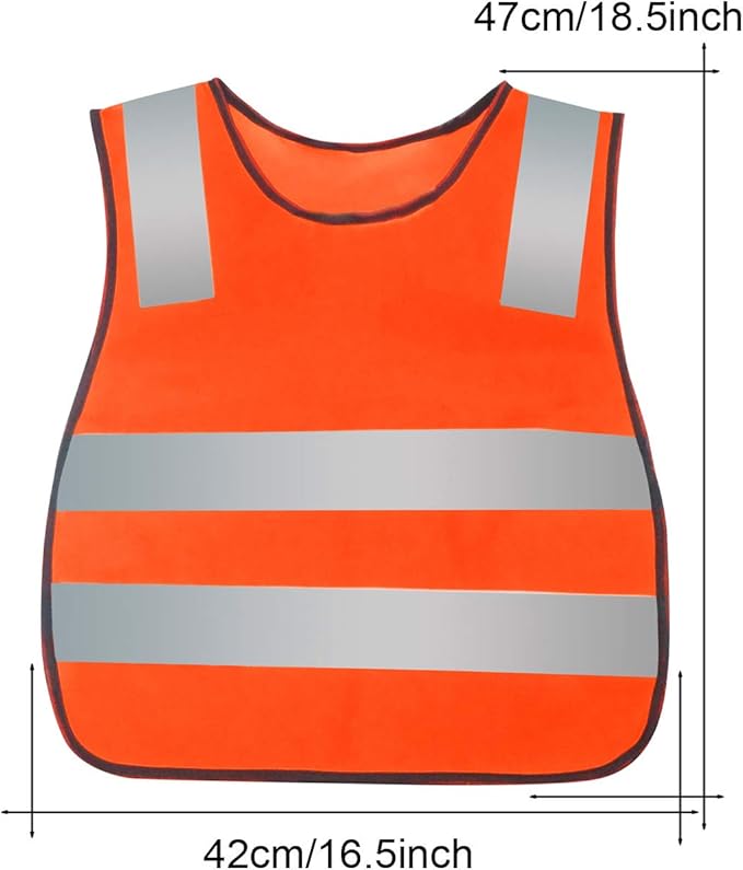 AIEOE Kids High Visibility Safety Vest Reflective Running Lightweight Traffic Walking Breathable Construction Vest