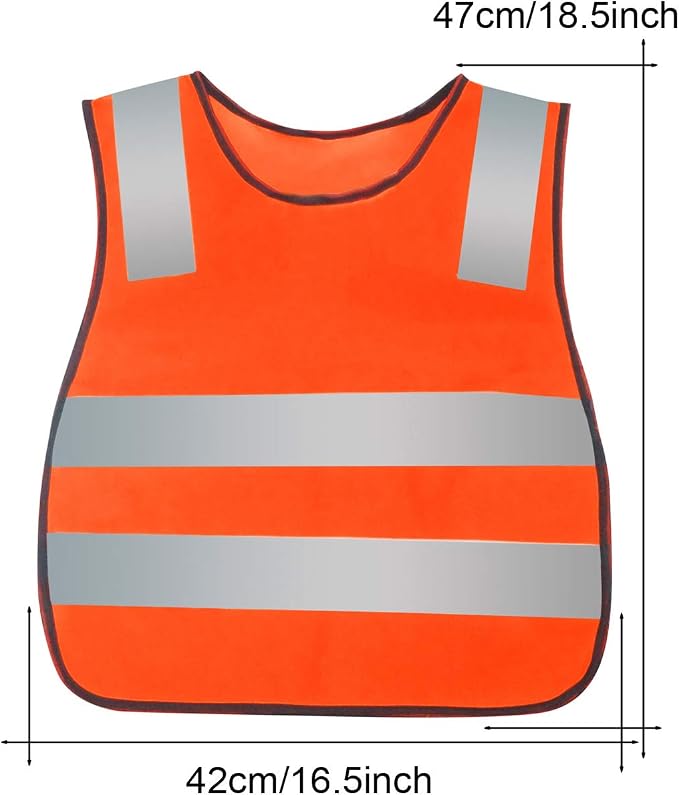 AIEOE Kids High Visibility Safety Vest Reflective Running Lightweight Traffic Walking Breathable Construction Vest