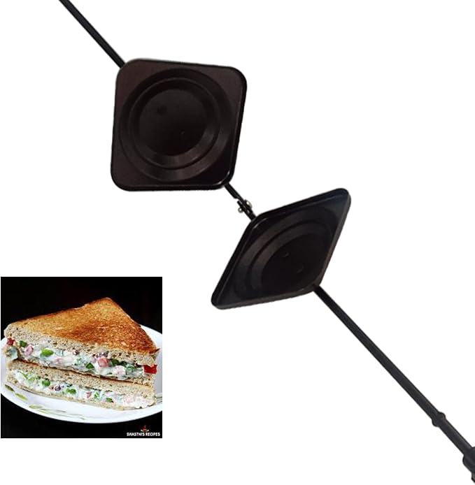 Sandwich Toaster Maker Non Stick Plates Gas Stove top Toasted Sandwich Snack Maker Toaster Grill Sandwich Maker